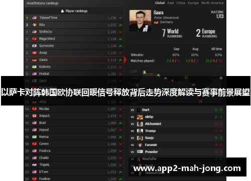 以萨卡对阵韩国欧协联回暖信号释放背后走势深度解读与赛事前景展望 以萨卡对阵韩国欧协联回暖信号释放背后走势深度解读与赛事前景展望